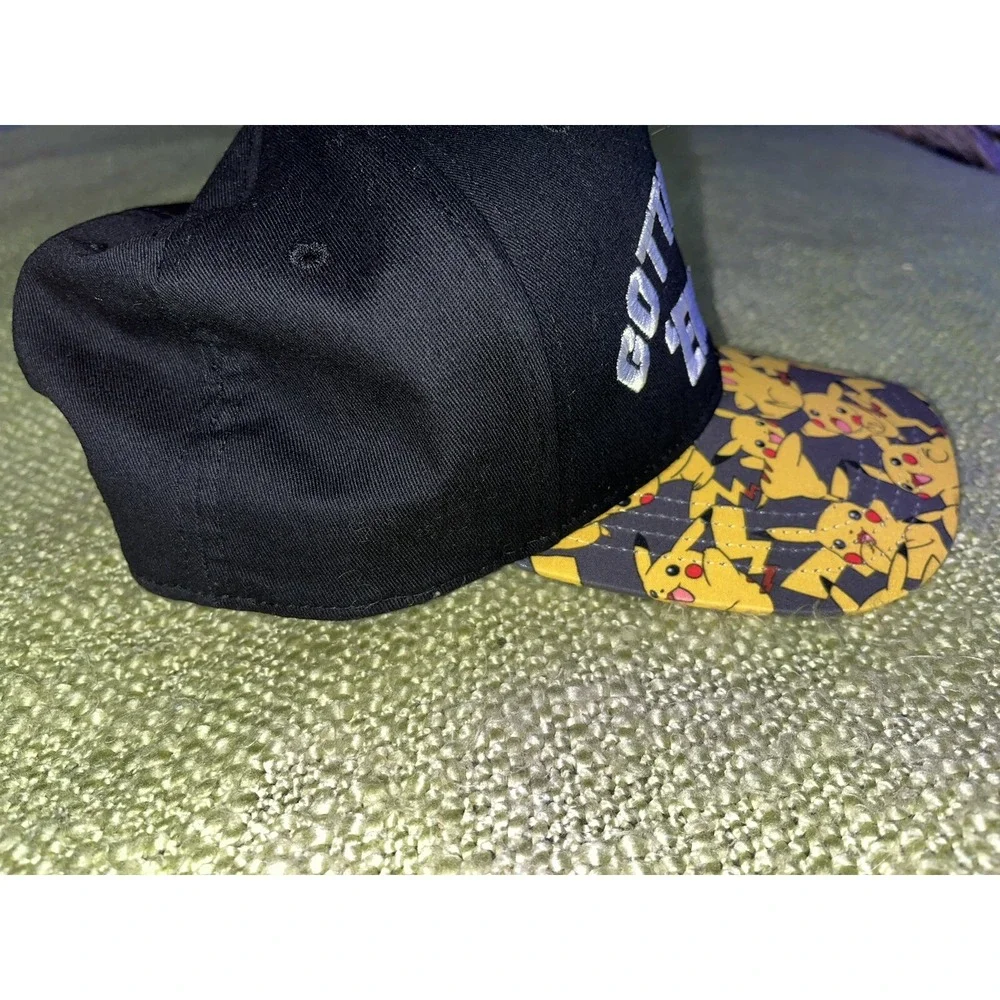 Youth Pokemon Black 'GOTTA‎ CATCH 'EM All'Hat~Cap Snapback Adjustable-OSFM EUC